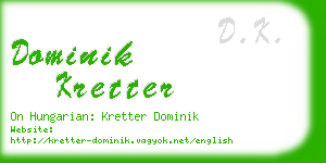 dominik kretter business card